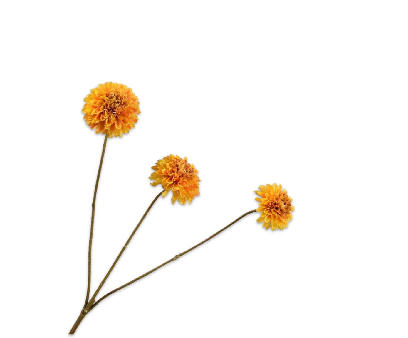 Dahlia tak geel 65cm Silk-ka
