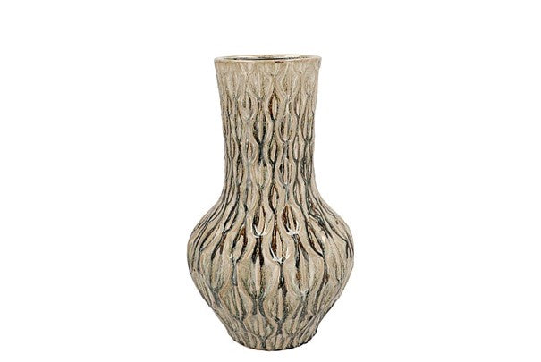 Inga Boa Green Vase Neck Active Glaze