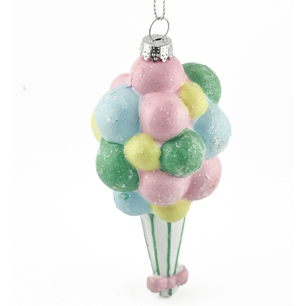 Kerstbal hanger ballonnen pastel