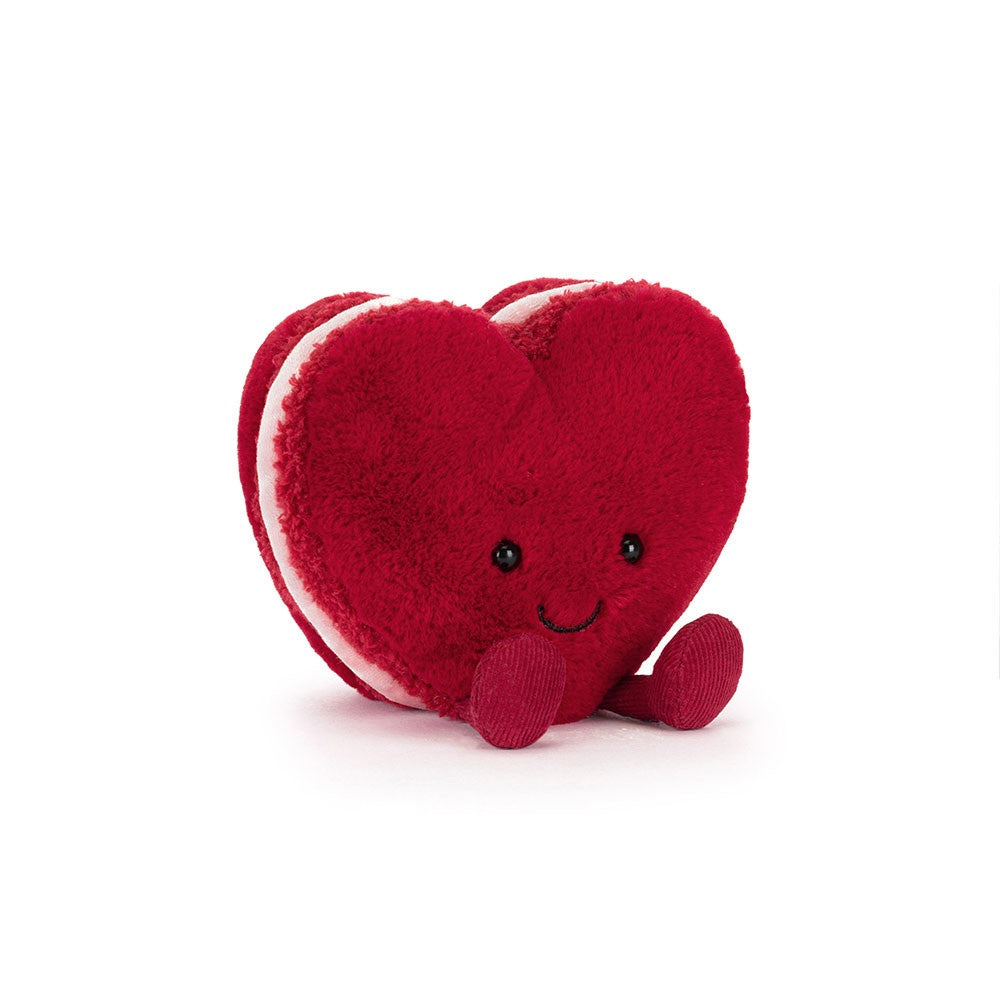 Amuseables Arlette heart macaron (rood) Jellycat