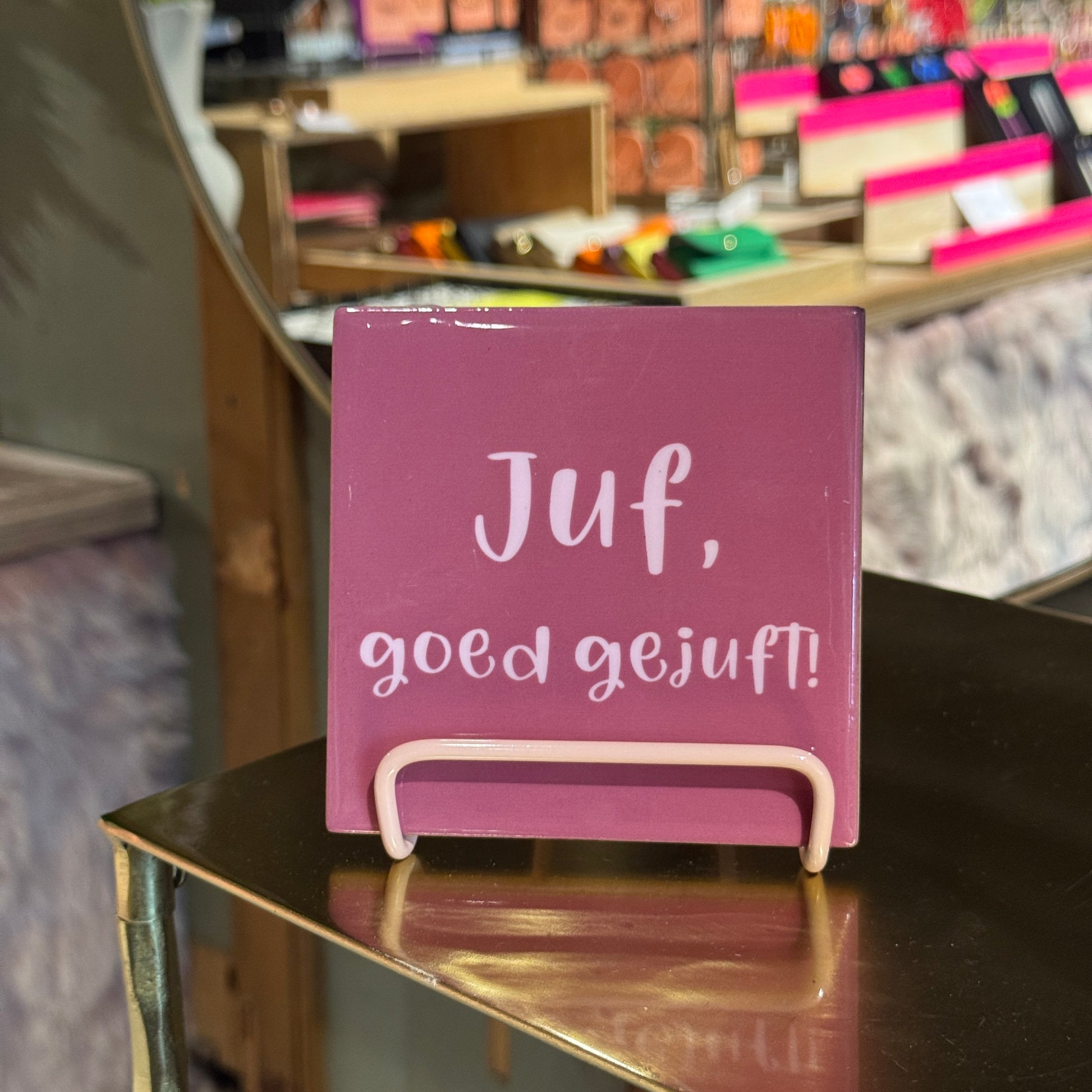 Tegeltje met tekst