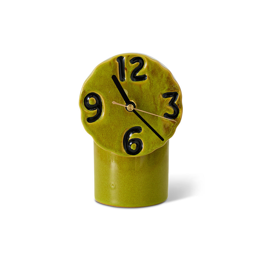 Retro ceramic clock Olive HK Living