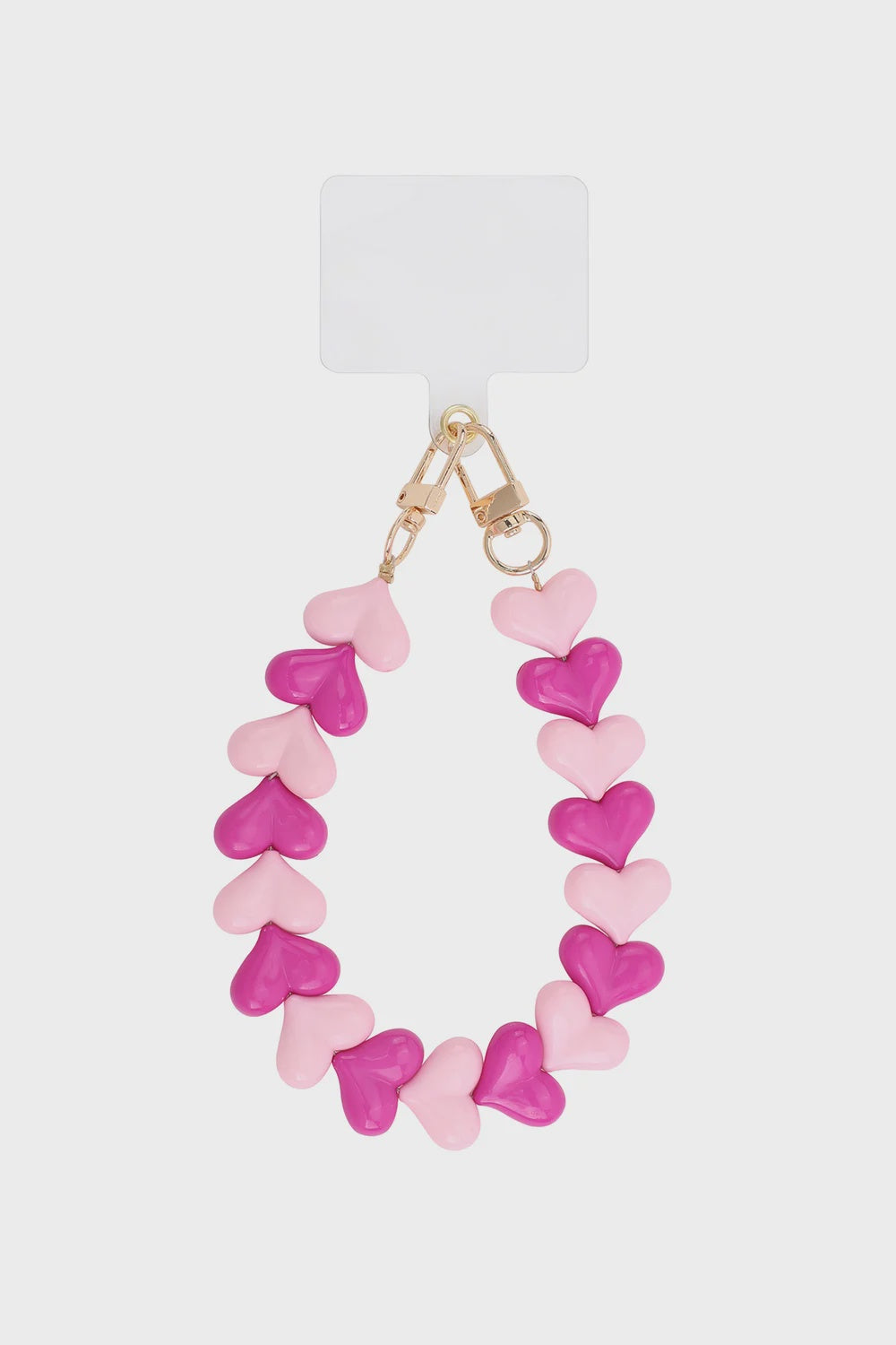 Dubbele hart telefoonkoord Roze