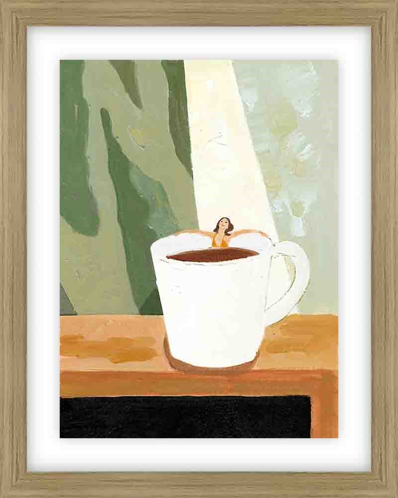 Schilderij met frame koffie momentje