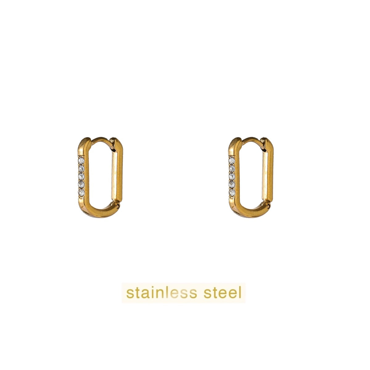 Fine Stones Hoop - 14K