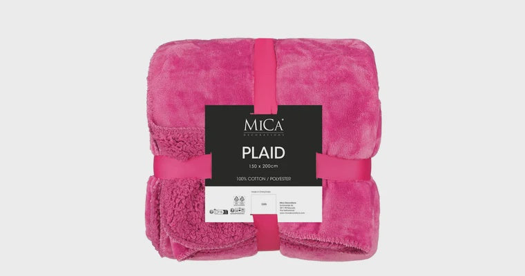 Mardy fleece plaid fuchsia 200x150cm