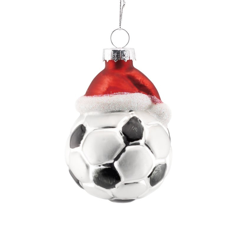 Kerstbal voetbal kerstmuts