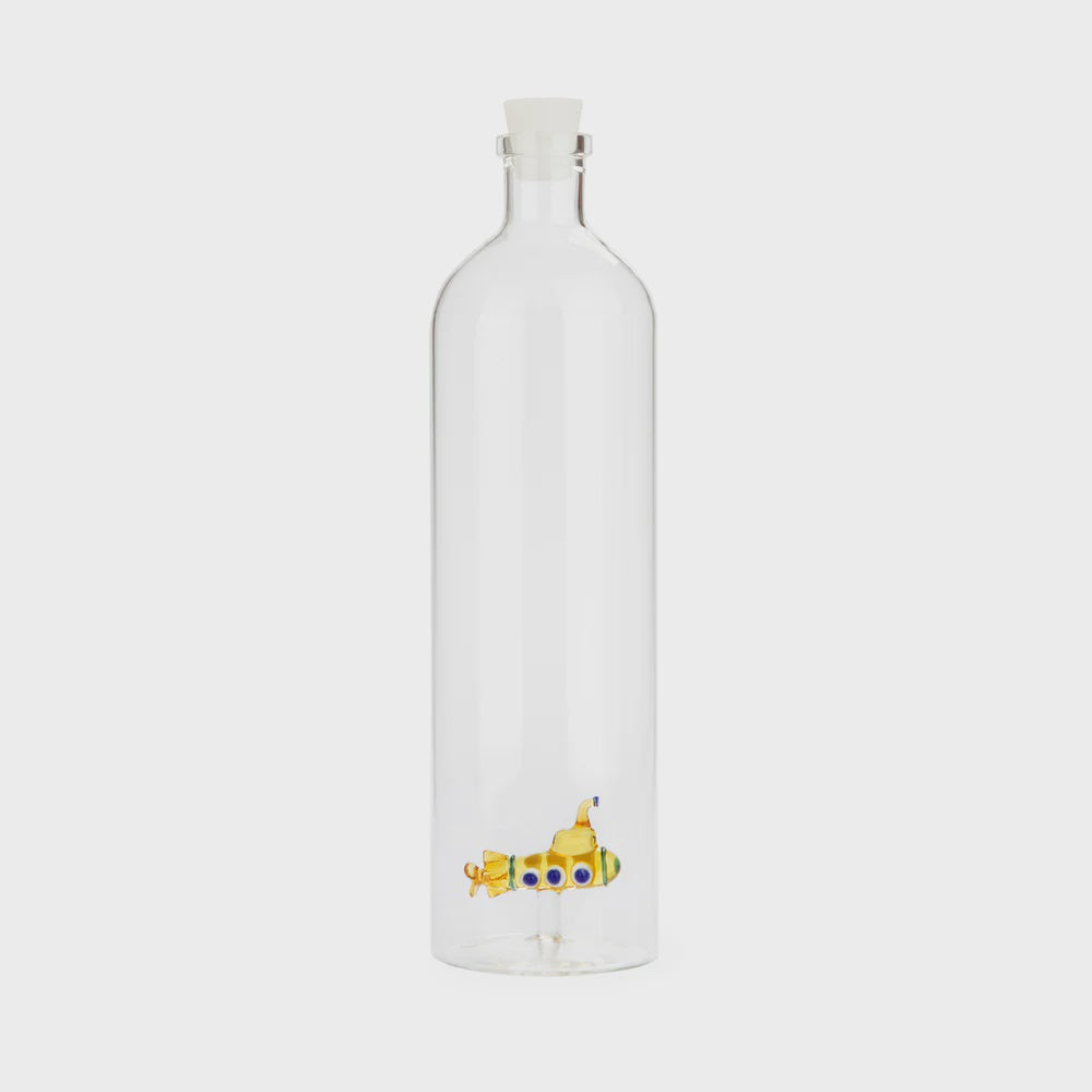 Bottle,Atlantis Submarine,yellow,glass