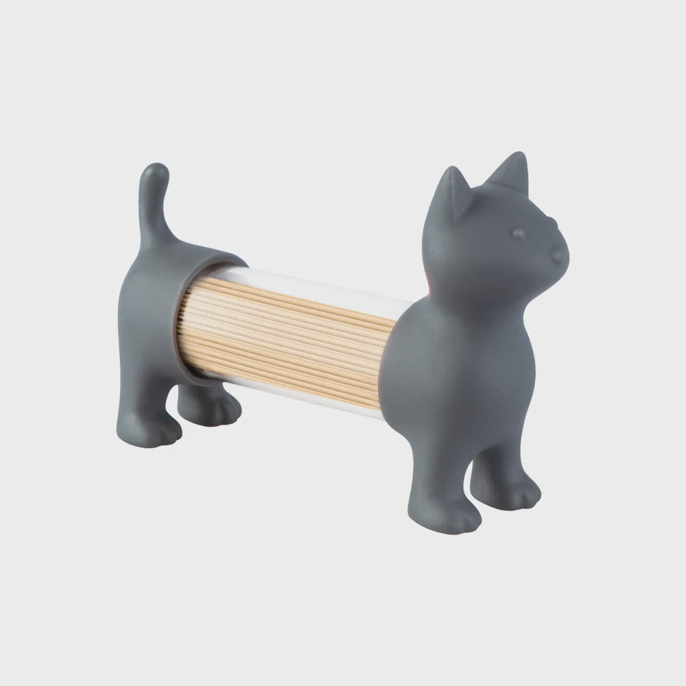 T.pick holder & salt&pepper shaker Cat gray
