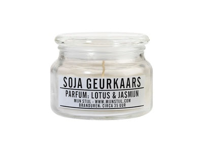 Mijn Stijl geurkaarsglas Cotton