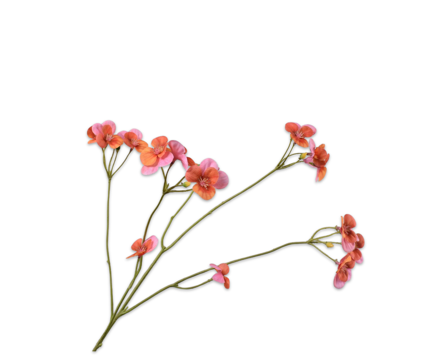 Viool tak oranje/roze Silk-ka 160614