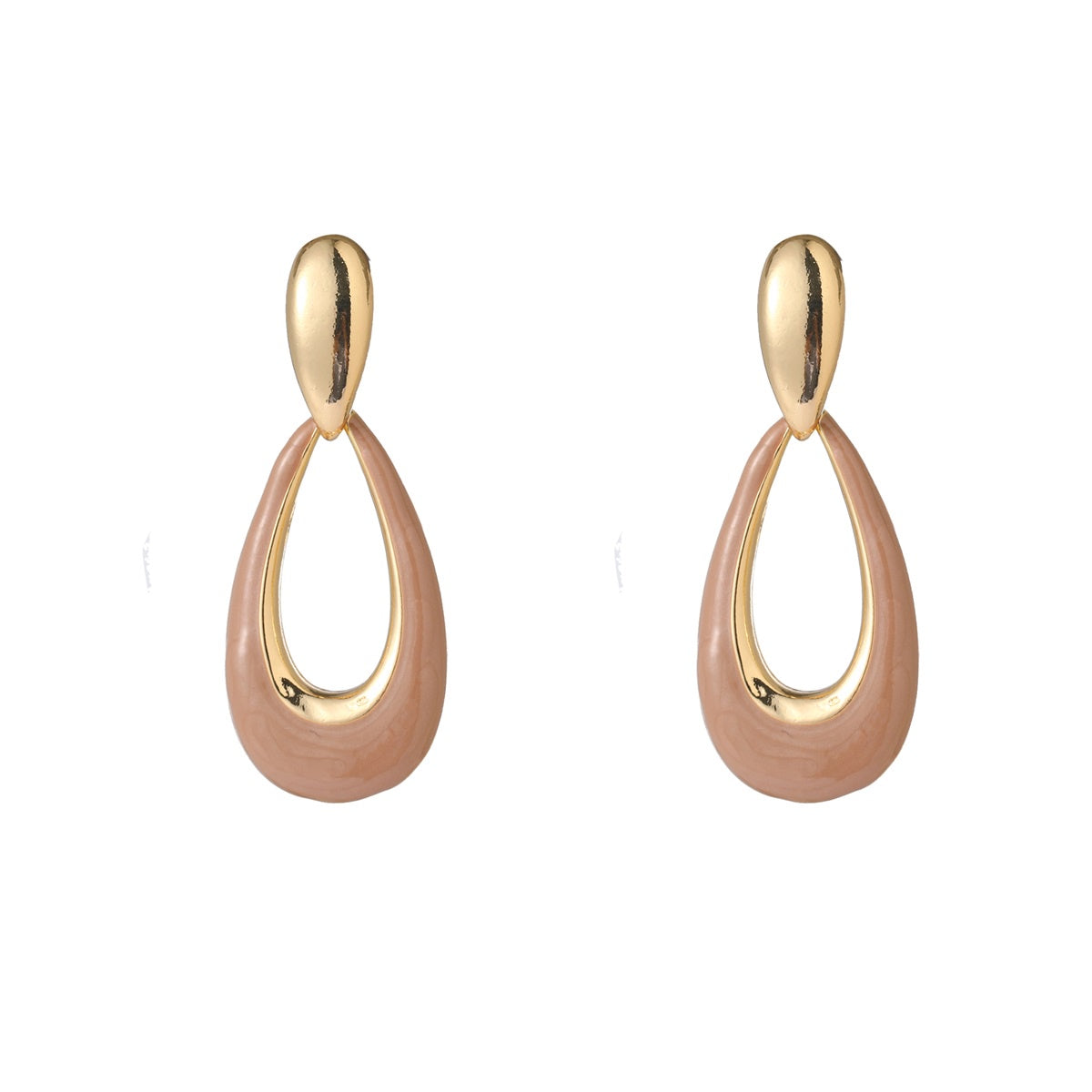 Drop Dangle - 14K + Taupe