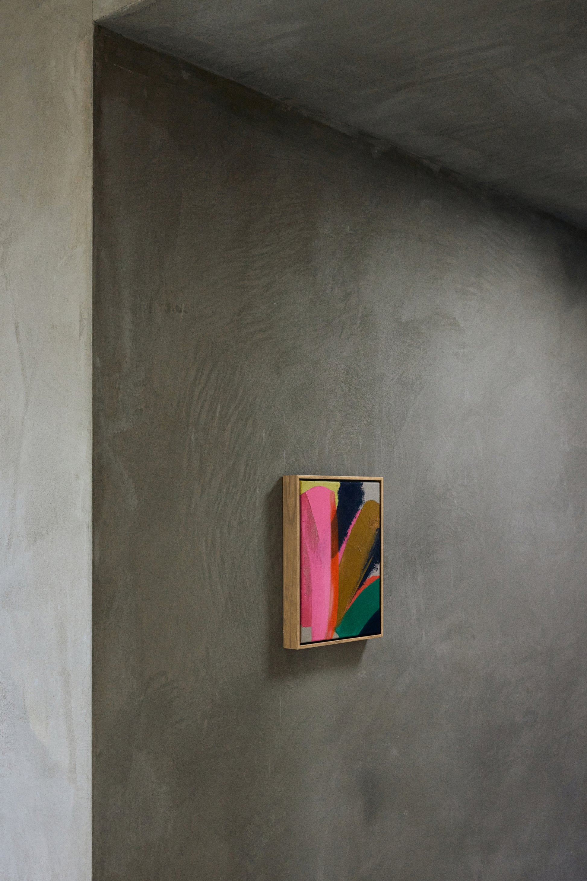 Framed artwork bright lights 25x31cm