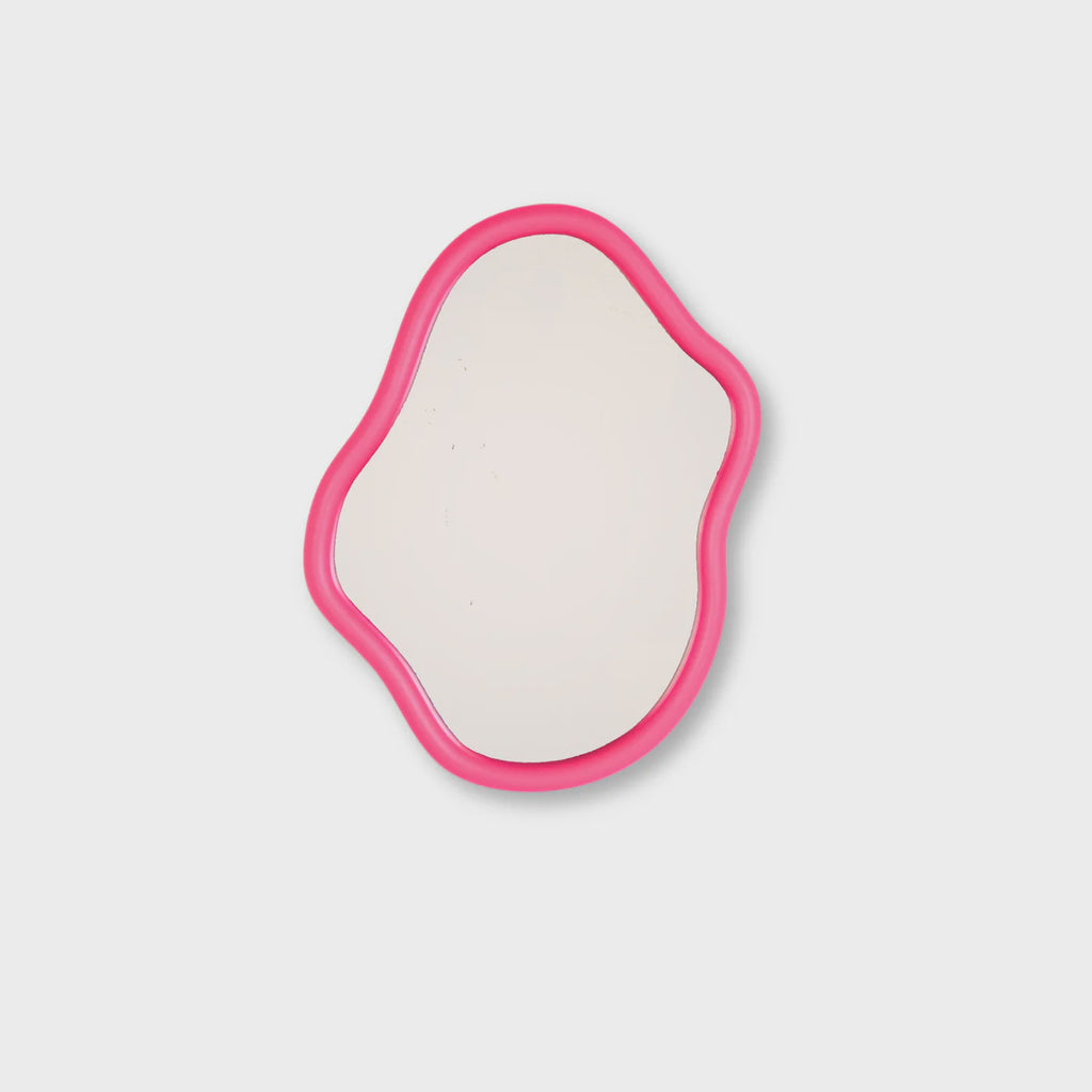 Spiegel - Wand Spiegel Organische Vorm - Fluor Roze - 30x40cm