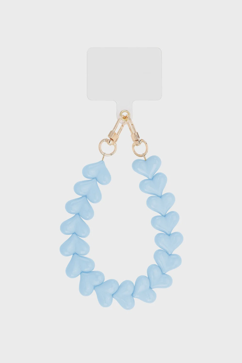 Telefoonkoord hartjes blauw
