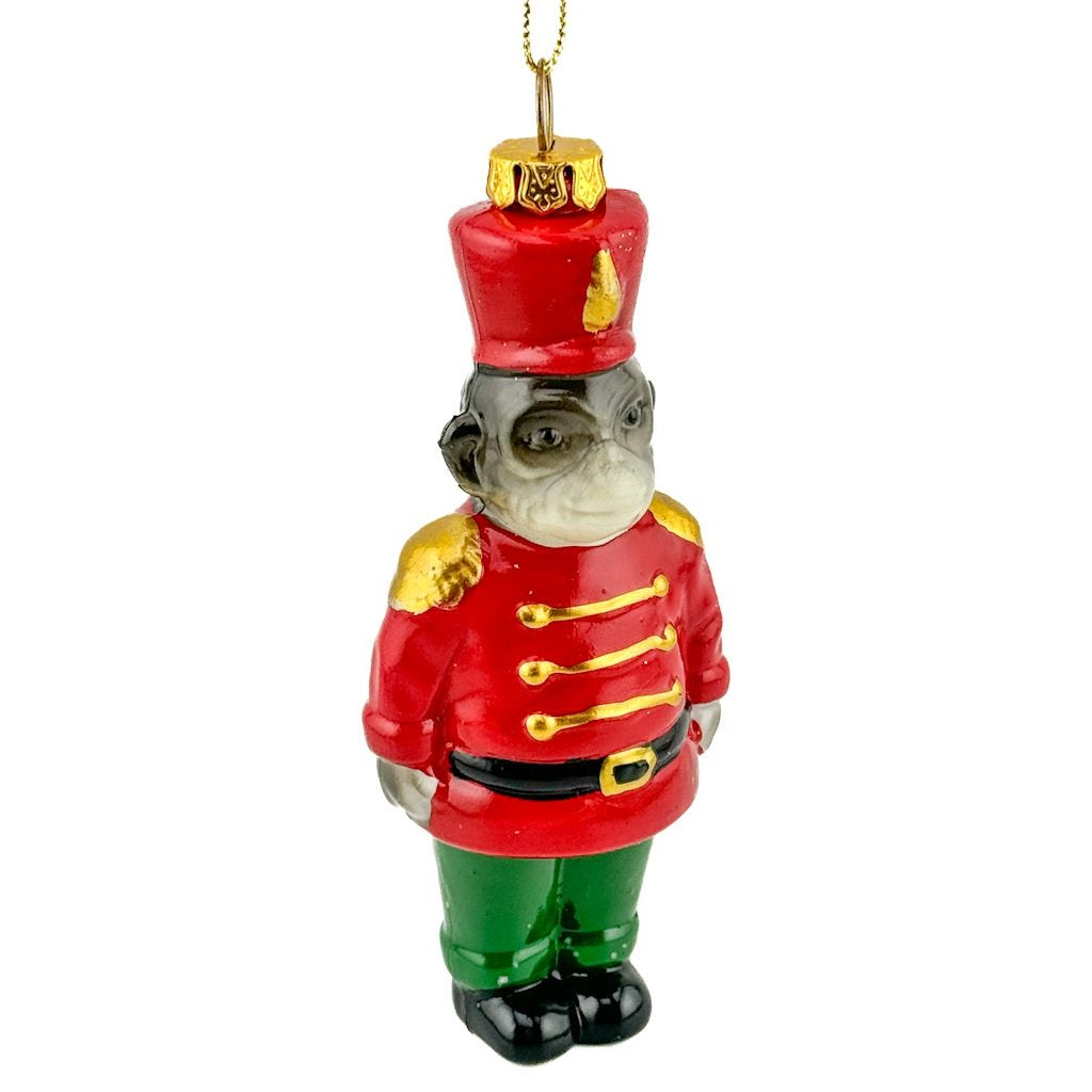 Kerstbal hanger aap soldaat
