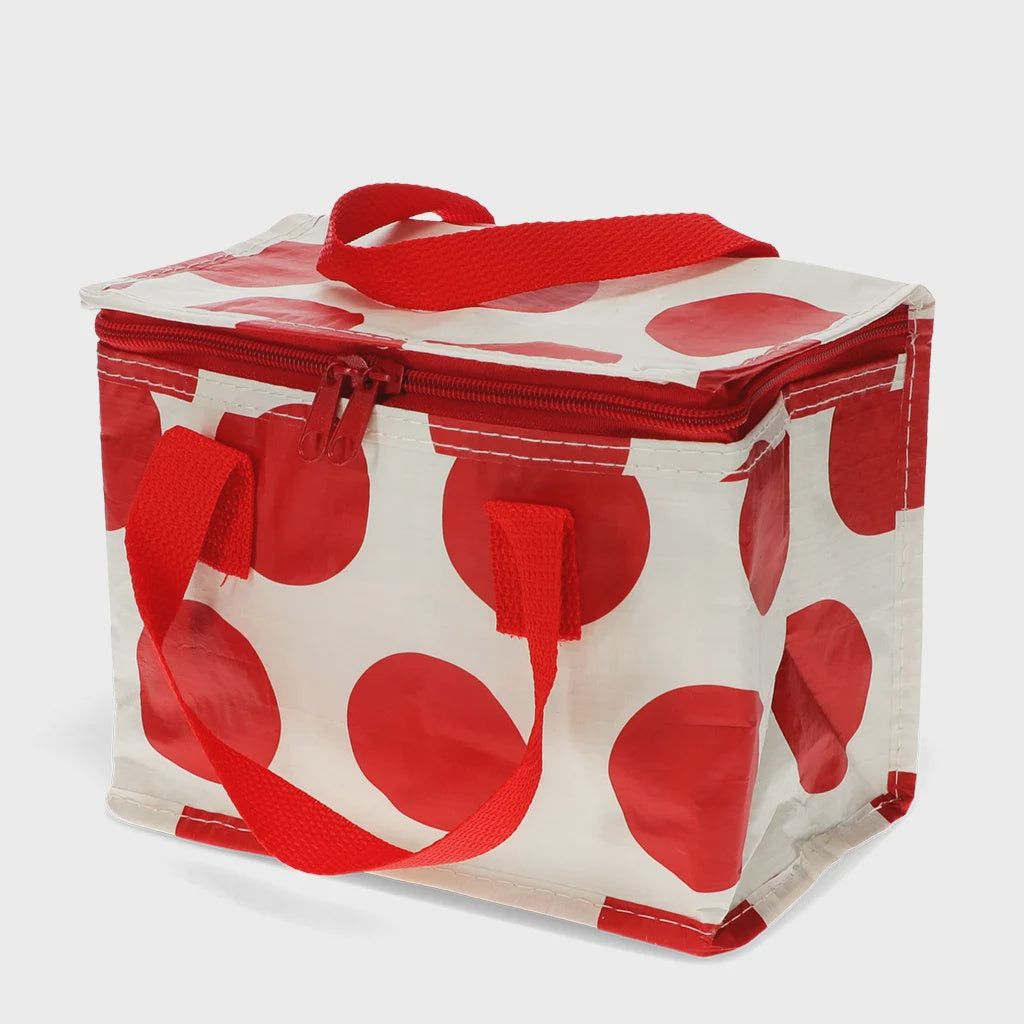 Insulated lunch bag koeltasje wit rood stippen