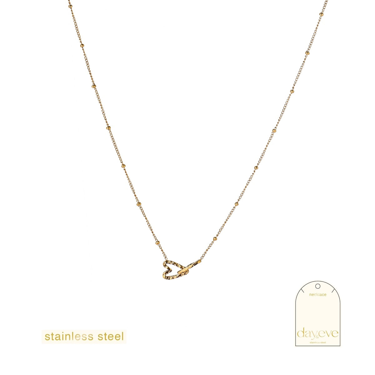 Ketting Long Hearts Necklace - 14K