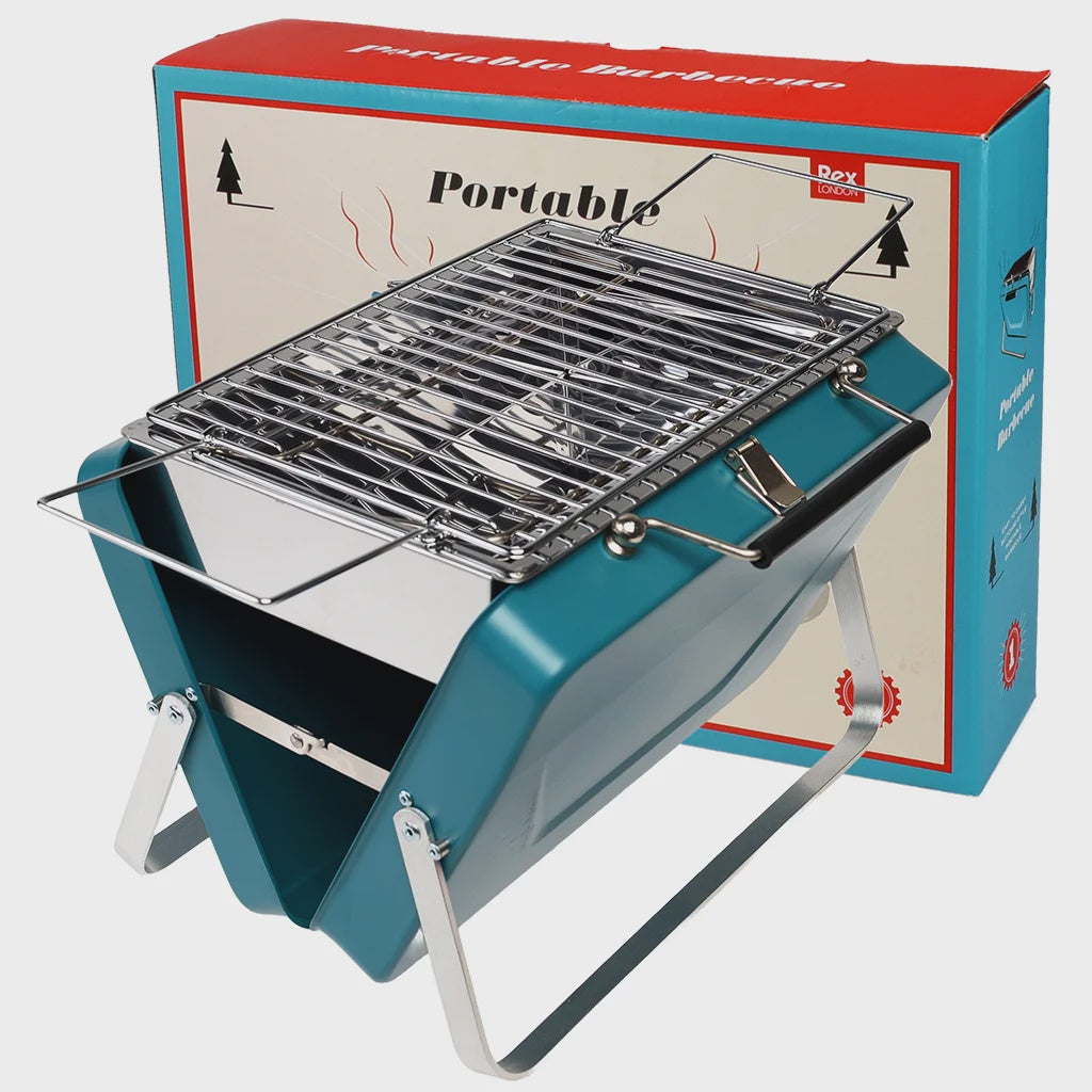 Portable Suitcase BBQ - Petrol Blue