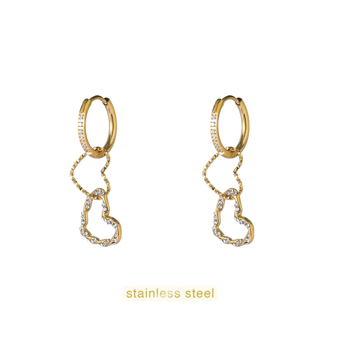 Fine Open Hearts Hoop - 14K