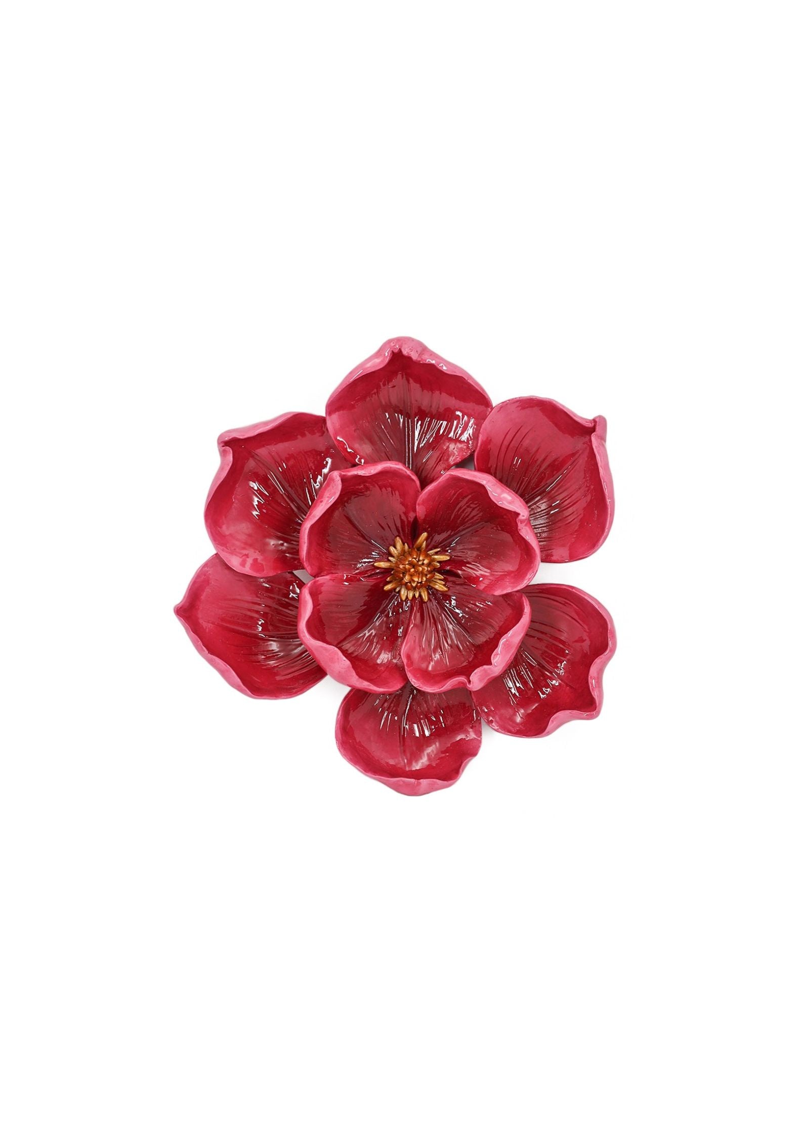 Wanddecoratie bloem rood bm3627