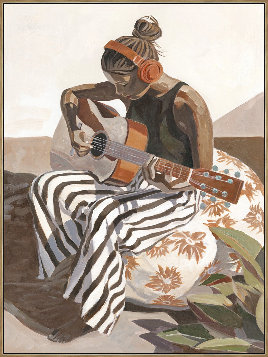 Schilderij 60x80cm gitaar fk9170