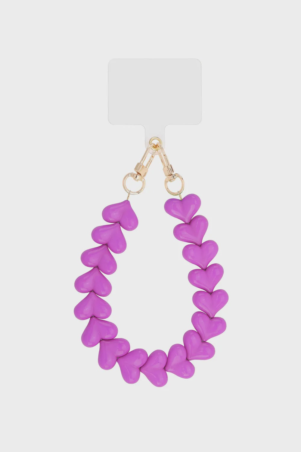 Telefoonkoord hartjes fuchsia