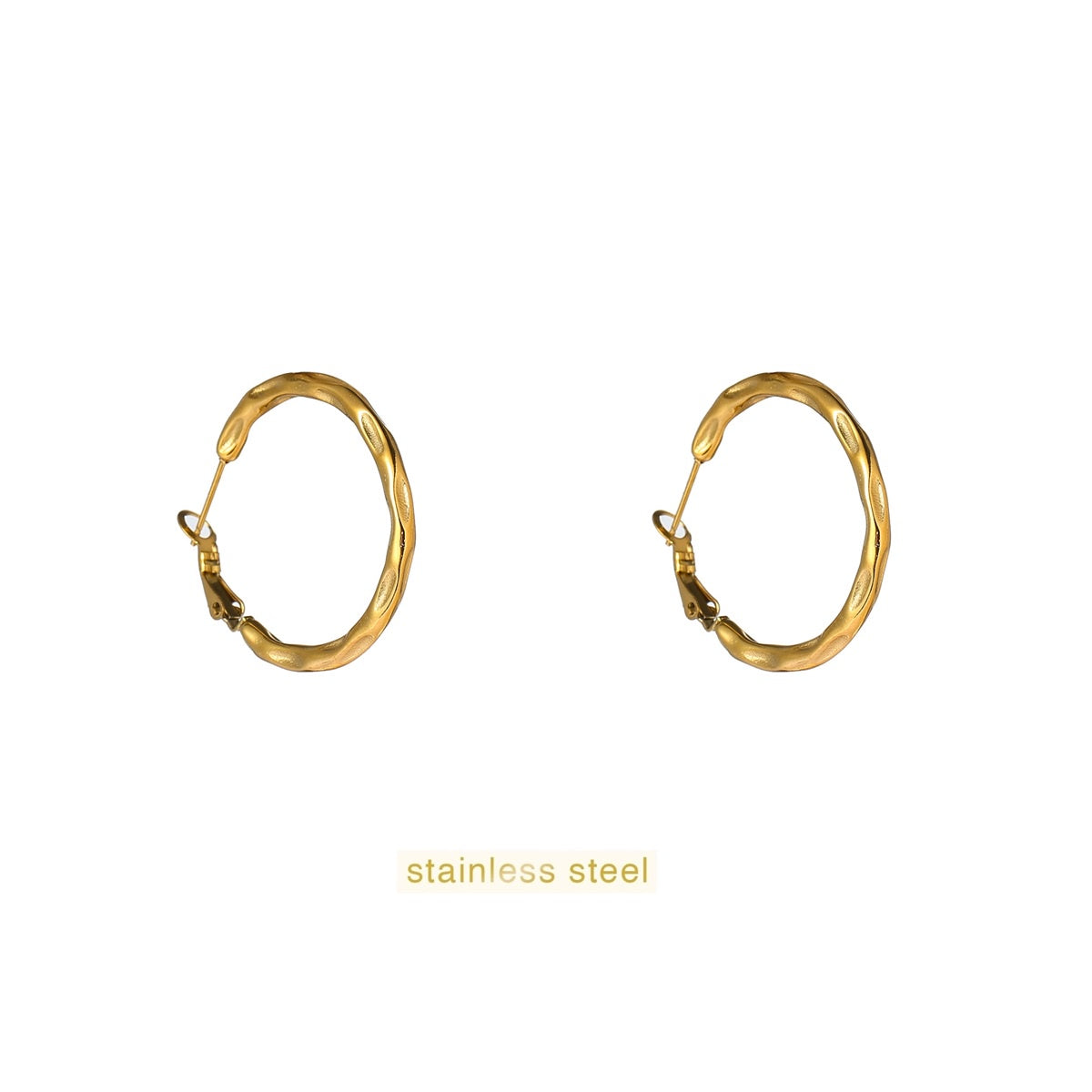 Hammered Hoop - 30mm - 14K