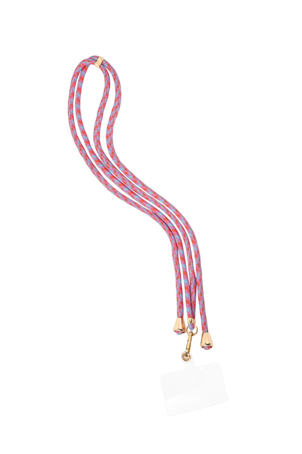Telefoonkoord lang print roze multi