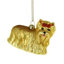 Kerstornament hond Tiffany