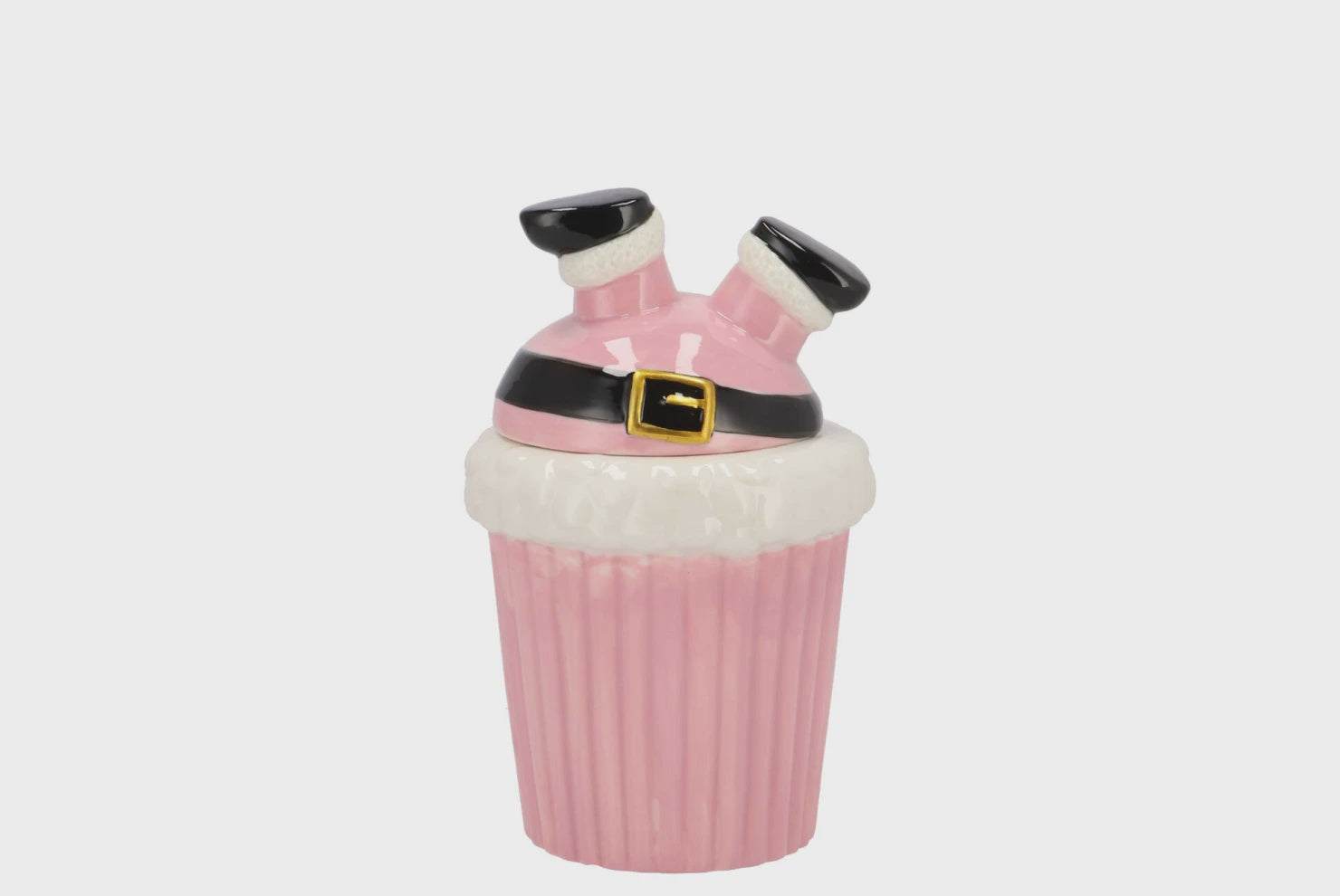 Jolie jolly pink santa jar 12x11x17cm