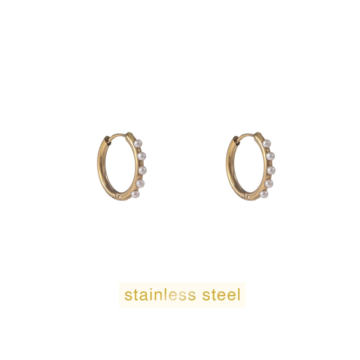 Pearl Hoop - 15 mm - 14K