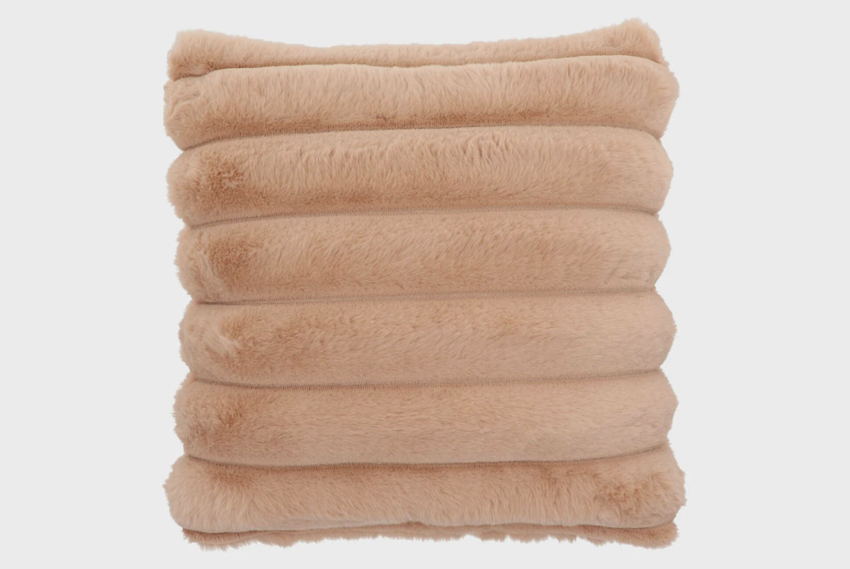 Montana stripe sand cushion fur look 45x45cm