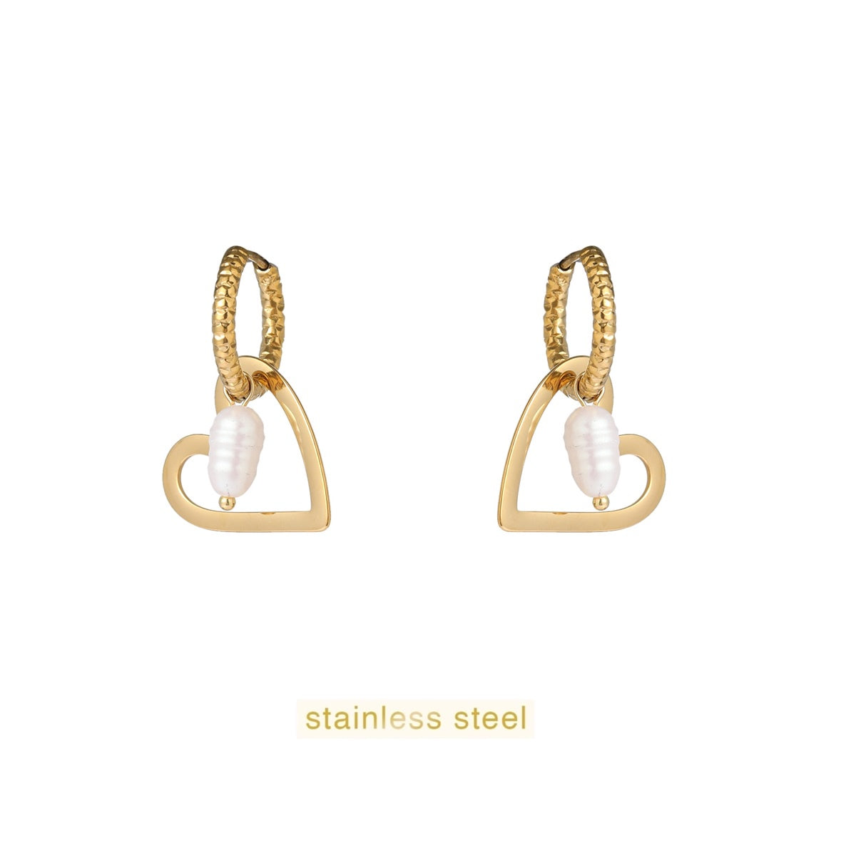 Open Heart Hoop - 14K