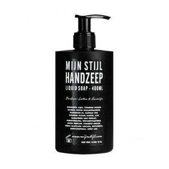 Mijn Stijl handzeep Lotus & Jasmijn 400ml zwarte fles