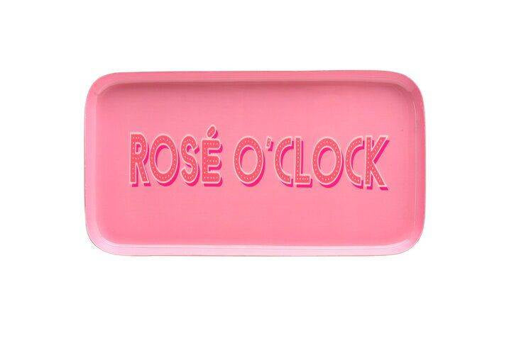 Decoratie plate 'Ros√à o'clock'