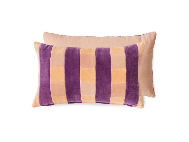 Striped velvet cushion midsummer 50x30cm HK Living