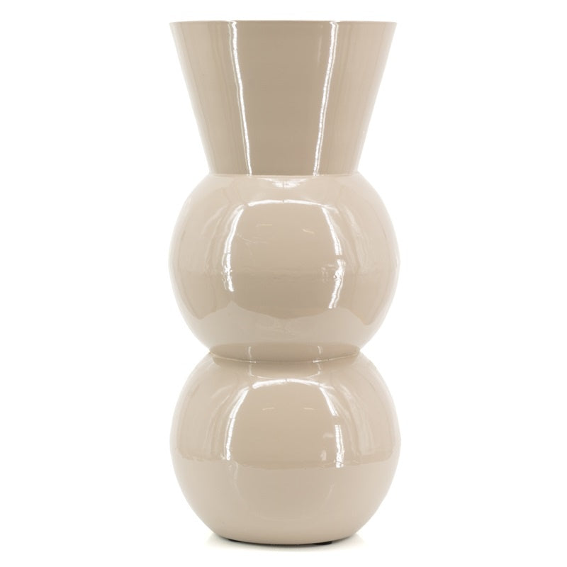 Metalen vaas Kuma glossy sand