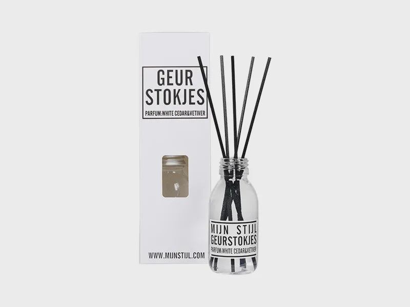 Mijn Stijl geurstokjes parfum White Cedar & Vetiver