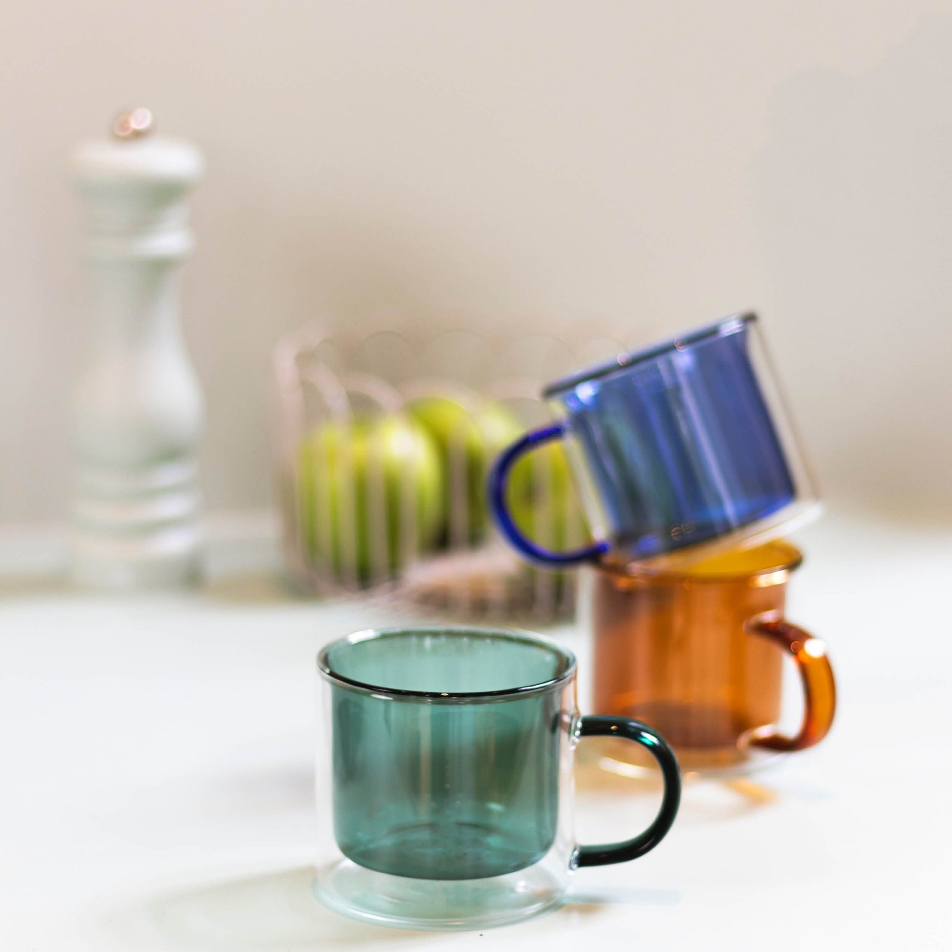 Beker 27cl dubbelwandig groen Liv set van 2