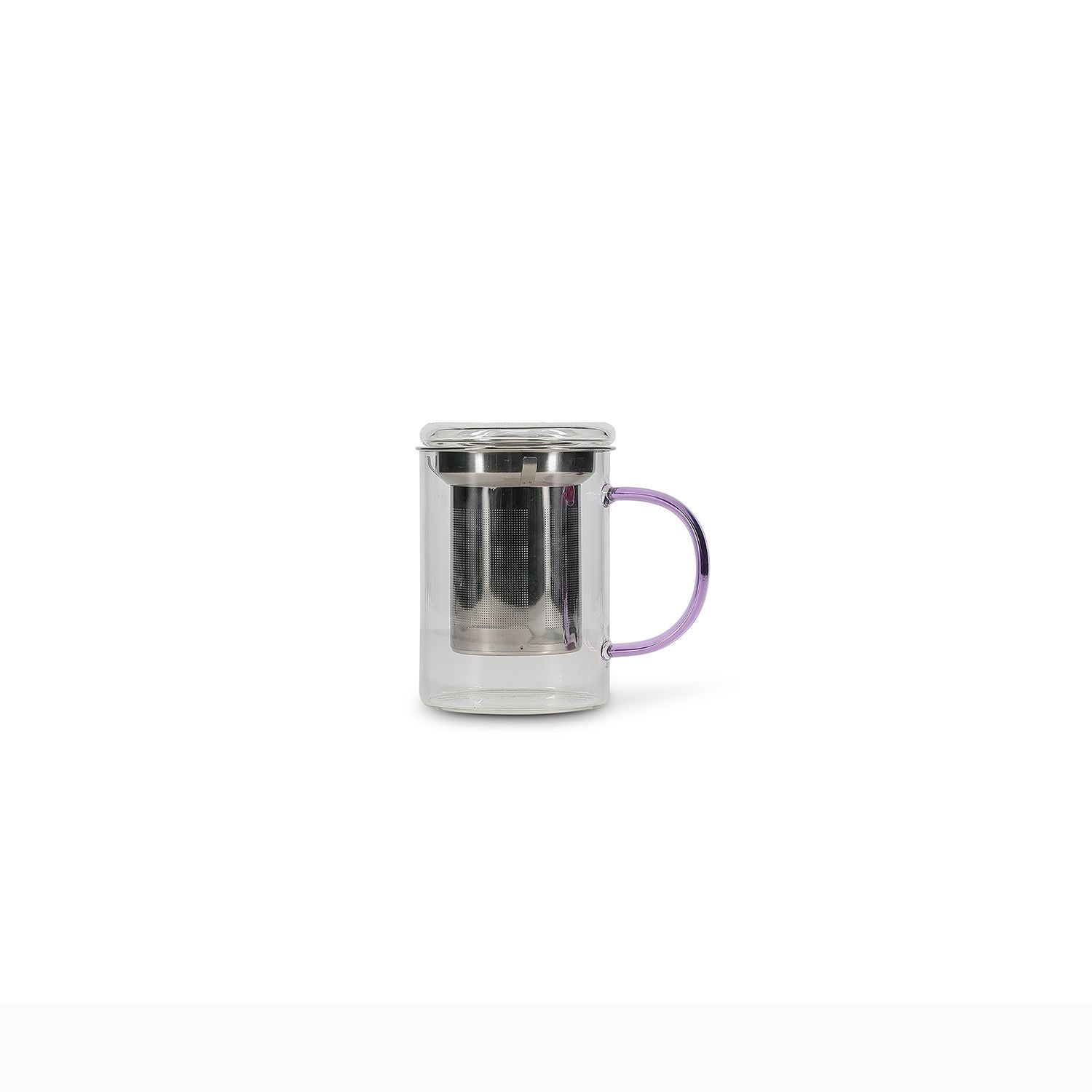 Theebeker 43cl met filter en deksel paars Liv
