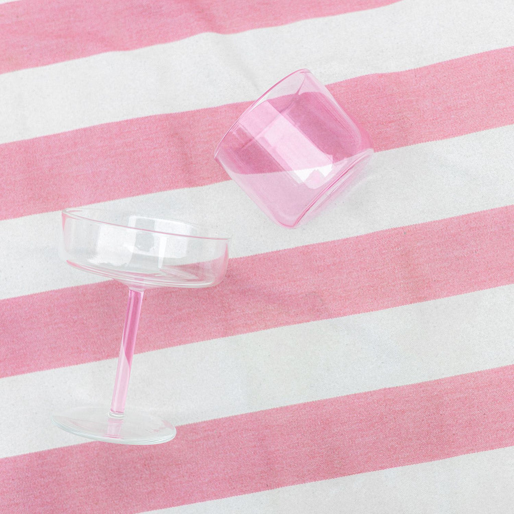 Glas roze Fizz set/4