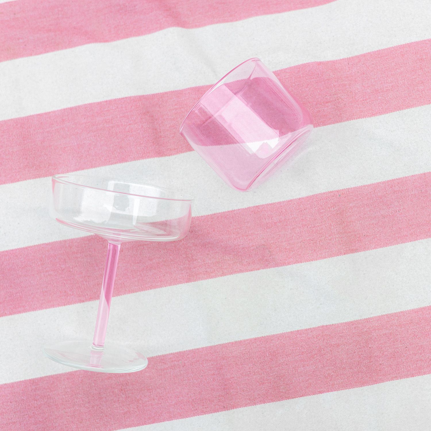 Glas roze Fizz set/4