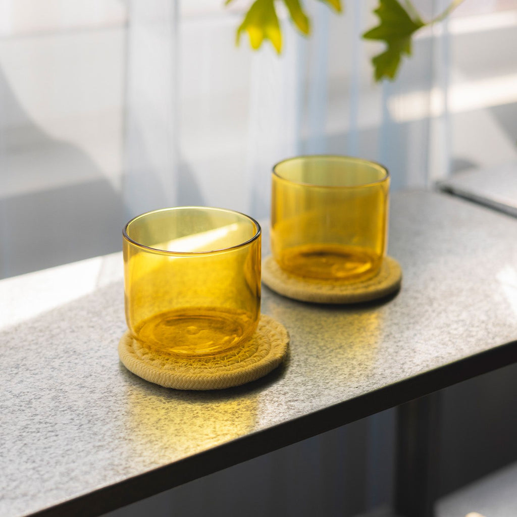 Glas geel Fizz set/4
