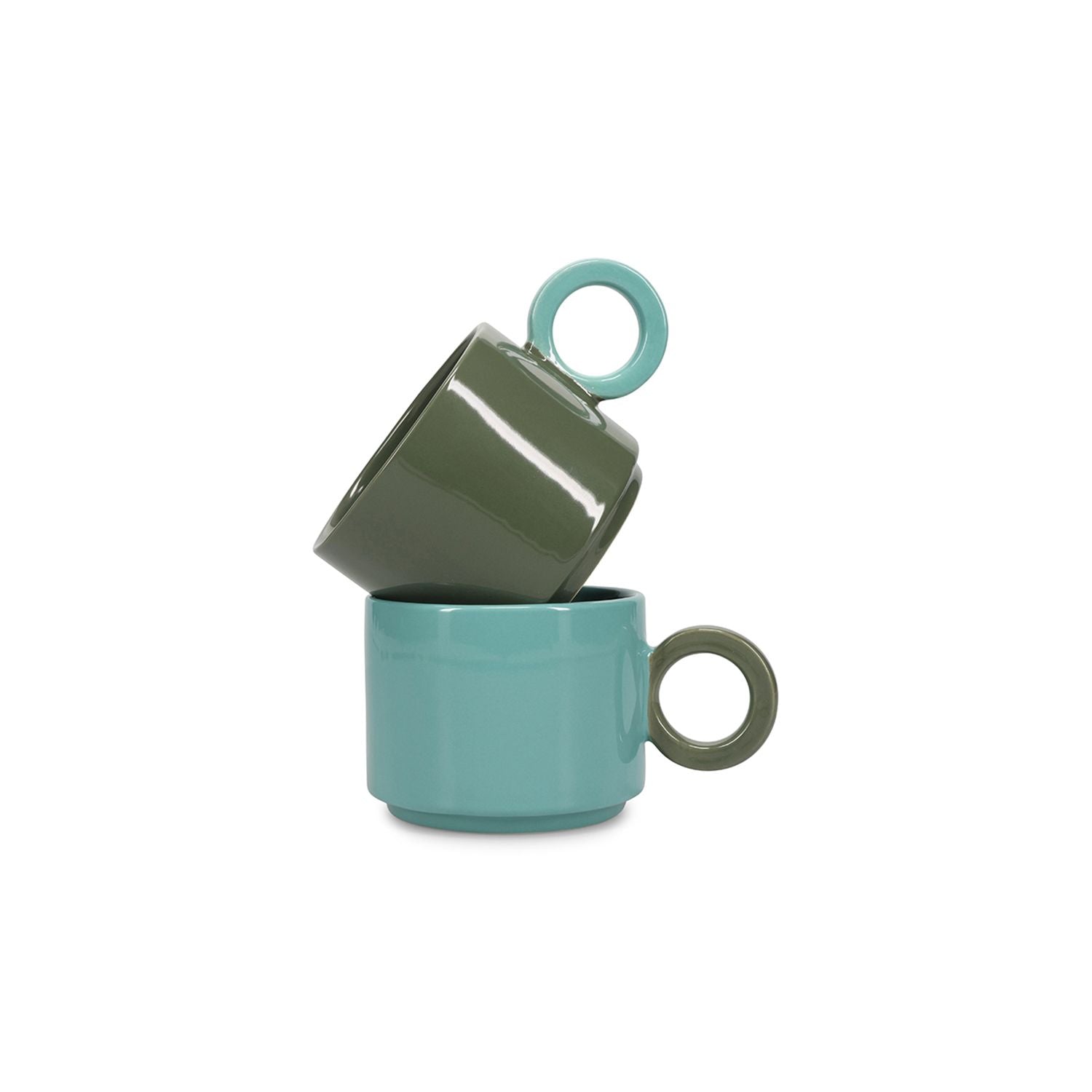 Beker groen/blauw Lou