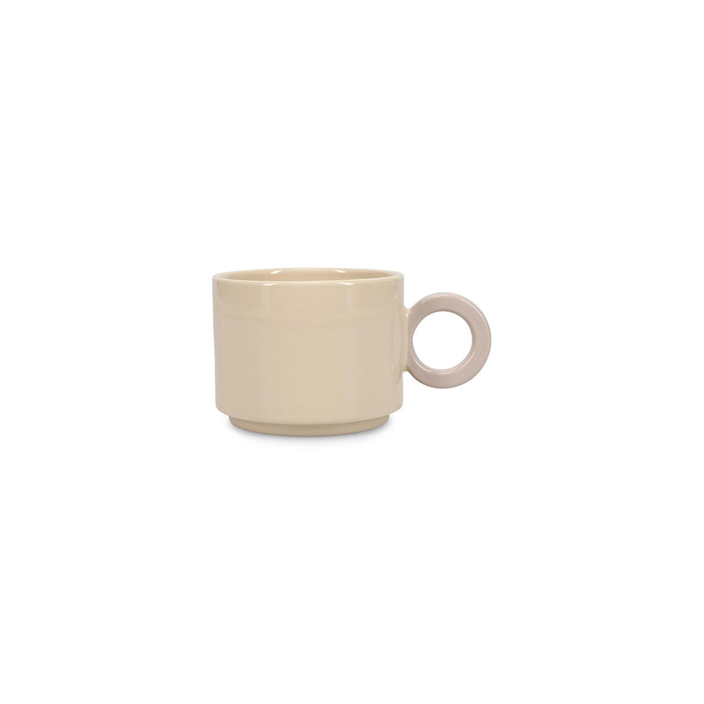 Beker beige/grijs Lou