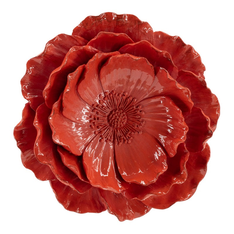 Wanddecoratie bloem Scarlet S bm5337