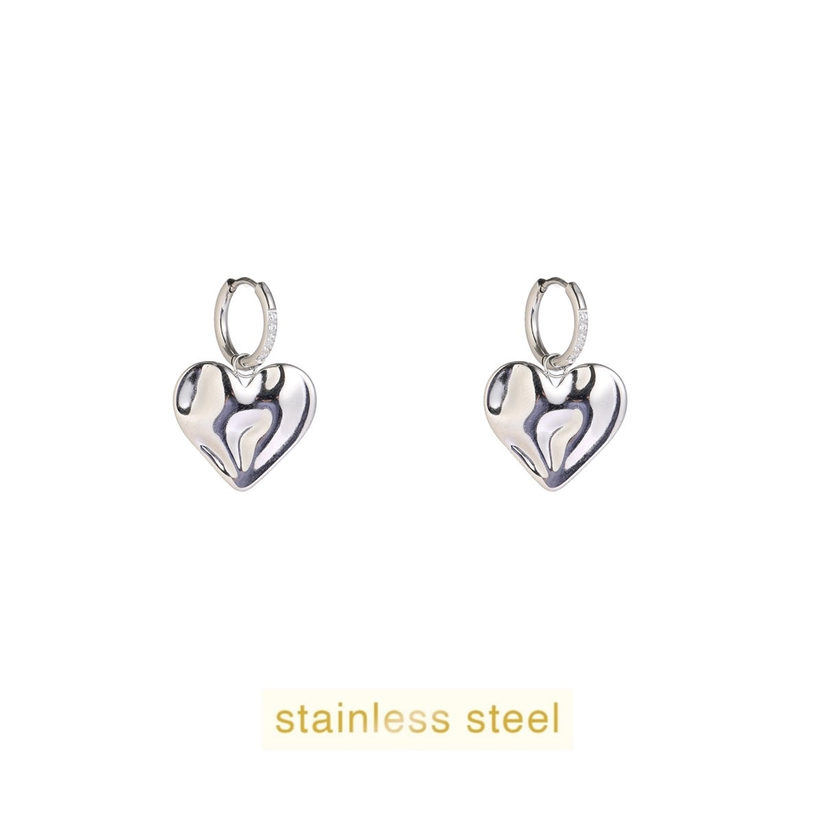 Sparkle Wave Heart Hoop - RH
