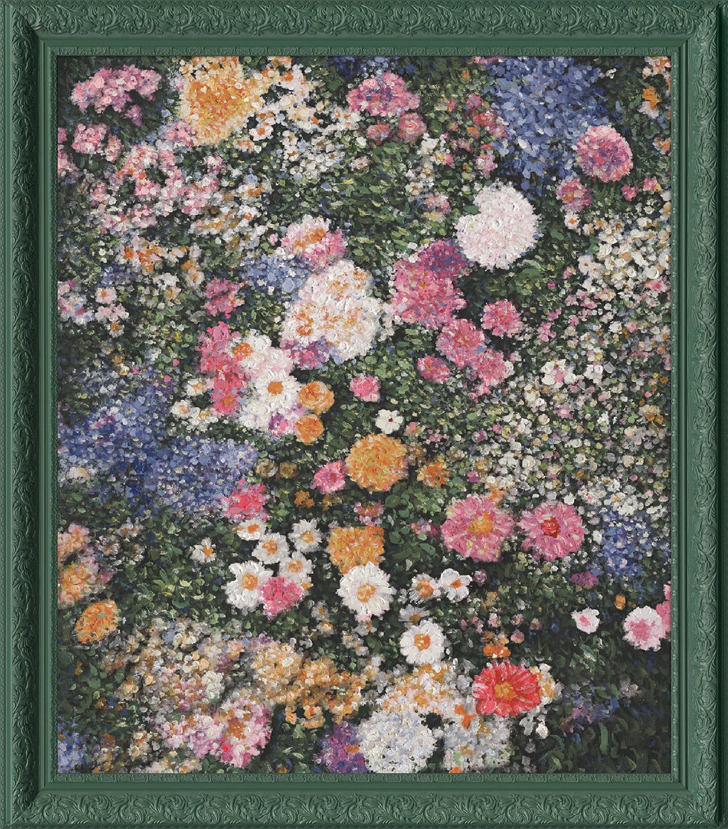 Schilderij met lijst floral explosion 70x90cm