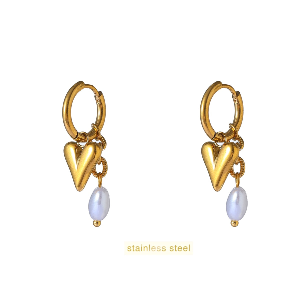 Double Hearts Hoop - 14K